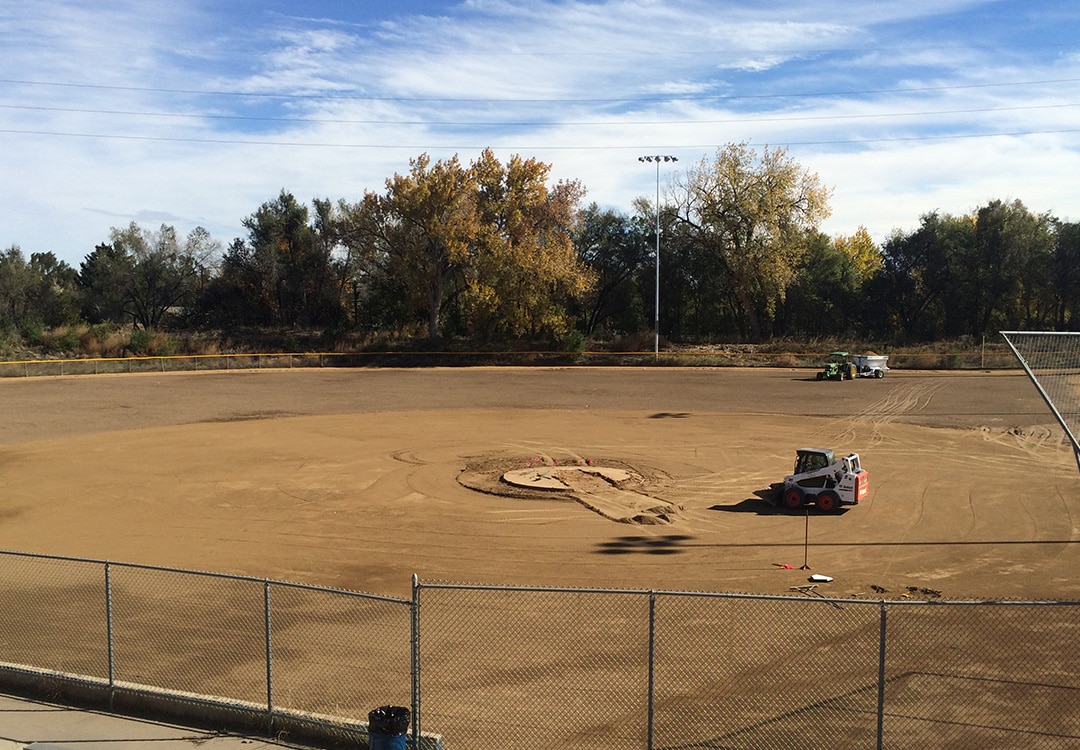 renovation of a baseball field 
